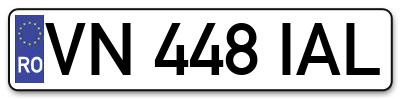 Placuta inmatriculare numar auto  VN-448-IAL, VN 448 IAL, VN448IAL