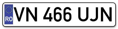Placuta inmatriculare numar auto  VN-466-UJN, VN 466 UJN, VN466UJN