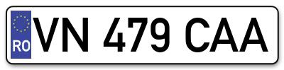 Placuta inmatriculare numar auto  VN-479-CAA, VN 479 CAA, VN479CAA