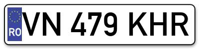 Placuta inmatriculare numar auto  VN-479-KHR, VN 479 KHR, VN479KHR