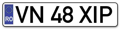 Placuta inmatriculare numar auto  VN-48-XIP, VN 48 XIP, VN48XIP