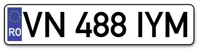 Placuta inmatriculare numar auto  VN-488-IYM, VN 488 IYM, VN488IYM