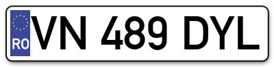 Placuta inmatriculare numar auto  VN-489-DYL, VN 489 DYL, VN489DYL