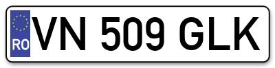 Placuta inmatriculare numar auto  VN-509-GLK, VN 509 GLK, VN509GLK