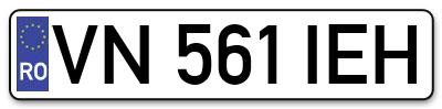 Placuta inmatriculare numar auto  VN-561-IEH, VN 561 IEH, VN561IEH