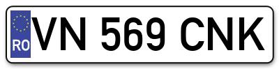 Placuta inmatriculare numar auto  VN-569-CNK, VN 569 CNK, VN569CNK