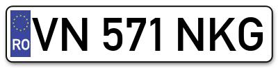 Placuta inmatriculare numar auto  VN-571-NKG, VN 571 NKG, VN571NKG