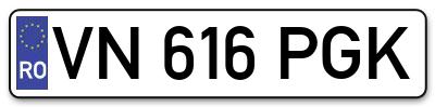 Placuta inmatriculare numar auto  VN-616-PGK, VN 616 PGK, VN616PGK
