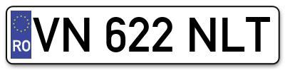 Placuta inmatriculare numar auto  VN-622-NLT, VN 622 NLT, VN622NLT