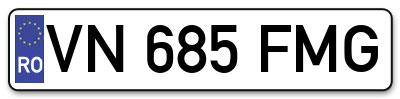 Placuta inmatriculare numar auto  VN-685-FMG, VN 685 FMG, VN685FMG