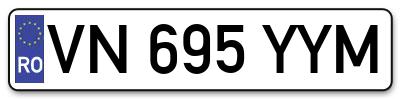 Placuta inmatriculare numar auto  VN-695-YYM, VN 695 YYM, VN695YYM