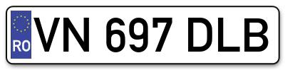 Placuta inmatriculare numar auto  VN-697-DLB, VN 697 DLB, VN697DLB