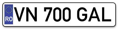 Placuta inmatriculare numar auto  VN-700-GAL, VN 700 GAL, VN700GAL