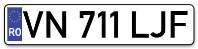 Placuta inmatriculare numar auto  VN-711-LJF, VN 711 LJF, VN711LJF