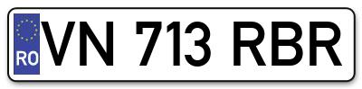Placuta inmatriculare numar auto  VN-713-RBR, VN 713 RBR, VN713RBR