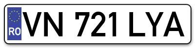 Placuta inmatriculare numar auto  VN-721-LYA, VN 721 LYA, VN721LYA