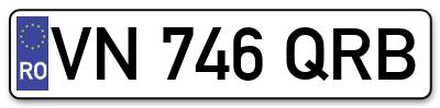 Placuta inmatriculare numar auto  VN-746-QRB, VN 746 QRB, VN746QRB