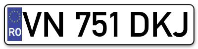 Placuta inmatriculare numar auto  VN-751-DKJ, VN 751 DKJ, VN751DKJ