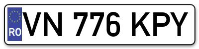 Placuta inmatriculare numar auto  VN-776-KPY, VN 776 KPY, VN776KPY