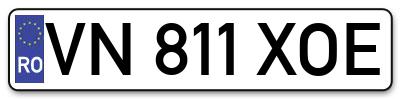 Placuta inmatriculare numar auto  VN-811-XOE, VN 811 XOE, VN811XOE