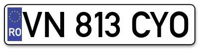 Placuta inmatriculare numar auto  VN-813-CYO, VN 813 CYO, VN813CYO