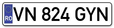 Placuta inmatriculare numar auto  VN-824-GYN, VN 824 GYN, VN824GYN