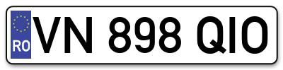 Placuta inmatriculare numar auto  VN-898-QIO, VN 898 QIO, VN898QIO