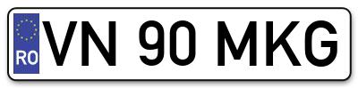 Placuta inmatriculare numar auto  VN-90-MKG, VN 90 MKG, VN90MKG