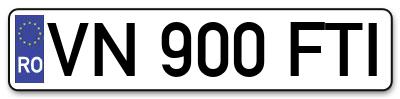 Placuta inmatriculare numar auto  VN-900-FTI, VN 900 FTI, VN900FTI