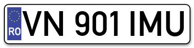Placuta inmatriculare numar auto  VN-901-IMU, VN 901 IMU, VN901IMU
