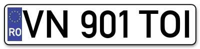 Placuta inmatriculare numar auto  VN-901-TOI, VN 901 TOI, VN901TOI