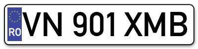 Placuta inmatriculare numar auto  VN-901-XMB, VN 901 XMB, VN901XMB