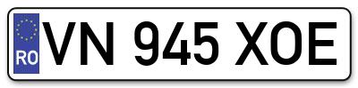 Placuta inmatriculare numar auto  VN-945-XOE, VN 945 XOE, VN945XOE
