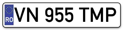 Placuta inmatriculare numar auto  VN-955-TMP, VN 955 TMP, VN955TMP
