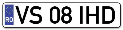 Placuta inmatriculare numar auto  VS-08-IHD, VS 08 IHD, VS08IHD