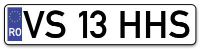 Placuta inmatriculare numar auto  VS-13-HHS, VS 13 HHS, VS13HHS
