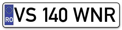 Placuta inmatriculare numar auto  VS-140-WNR, VS 140 WNR, VS140WNR
