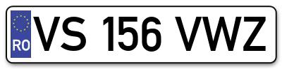 Placuta inmatriculare numar auto  VS-156-VWZ, VS 156 VWZ, VS156VWZ
