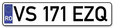 Placuta inmatriculare numar auto  VS-171-EZQ, VS 171 EZQ, VS171EZQ