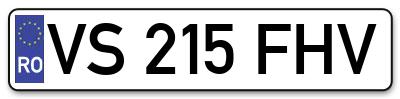 Placuta inmatriculare numar auto  VS-215-FHV, VS 215 FHV, VS215FHV