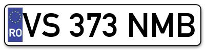 Placuta inmatriculare numar auto  VS-373-NMB, VS 373 NMB, VS373NMB