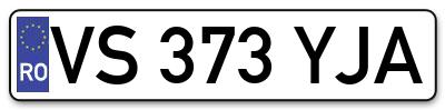 Placuta inmatriculare numar auto  VS-373-YJA, VS 373 YJA, VS373YJA