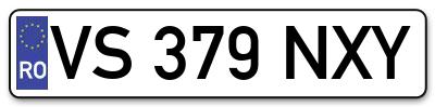Placuta inmatriculare numar auto  VS-379-NXY, VS 379 NXY, VS379NXY