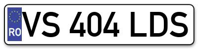 Placuta inmatriculare numar auto  VS-404-LDS, VS 404 LDS, VS404LDS