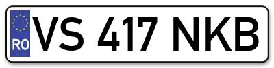 Placuta inmatriculare numar auto  VS-417-NKB, VS 417 NKB, VS417NKB