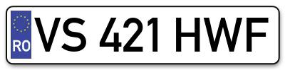 Placuta inmatriculare numar auto  VS-421-HWF, VS 421 HWF, VS421HWF