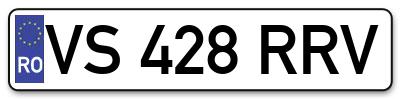 Placuta inmatriculare numar auto  VS-428-RRV, VS 428 RRV, VS428RRV