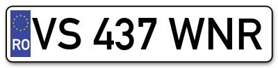 Placuta inmatriculare numar auto  VS-437-WNR, VS 437 WNR, VS437WNR