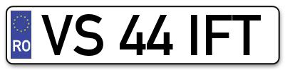Placuta inmatriculare numar auto  VS-44-IFT, VS 44 IFT, VS44IFT