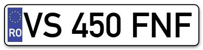 Placuta inmatriculare numar auto  VS-450-FNF, VS 450 FNF, VS450FNF